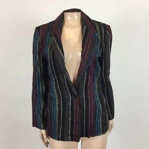 Vintage 80's Via Sant Andrea Tweed Wool Blazer B16
